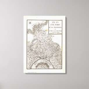 Impressão Em Tela Plano do forte de Madrid novo