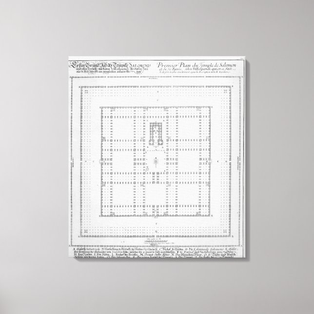Impressão Em Tela Plano do Templo de Salomão, Jerusalém, de "En (Frente)