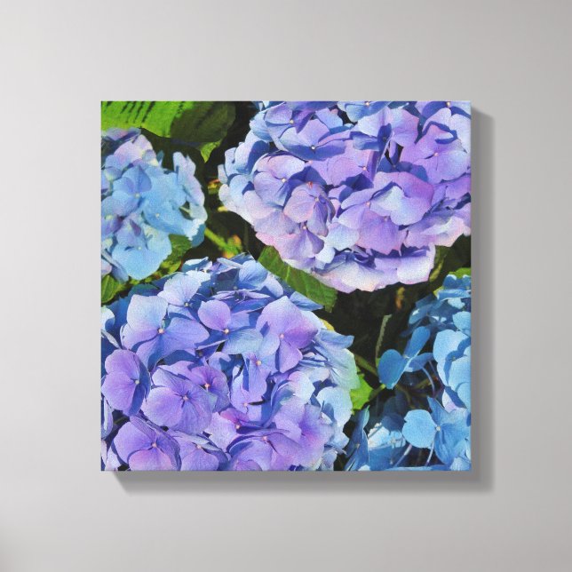 Impressão Em Tela Planta Hydrangea Roxa (Frente)