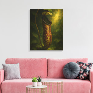 Impressão Em Tela Planta Jarro: Elegância Tóxica Arte Impressionista