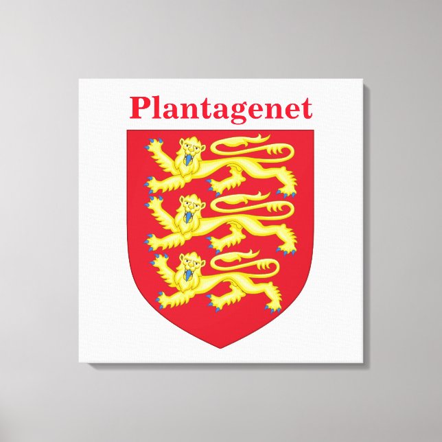 Impressão Em Tela Plantagenet Royal Crest com Nome (Frente)