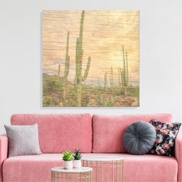 Impressão Em Tela Plantas de Cactus do Deserto em Imagem Fotográfica
