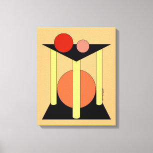 Impressão Em Tela Plataformas, pilares e círculos de abstrato