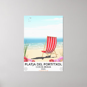 Impressão Em Tela Platja del Portitxol, costela Brava, espanha