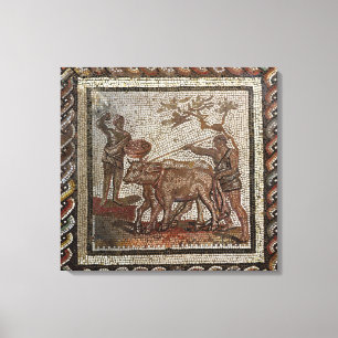 Impressão Em Tela Ploughing, do ANÚNCIO Santo-Romano-en-Galentury