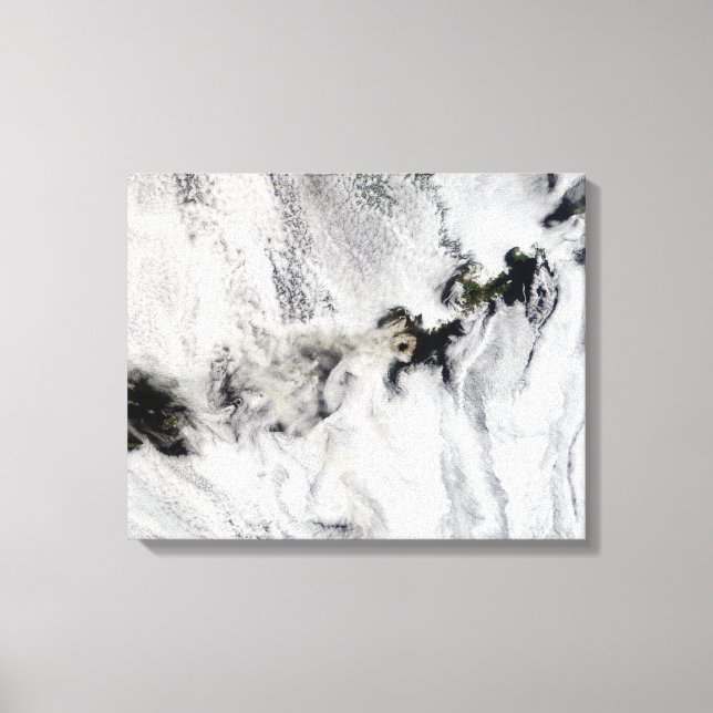 Impressão Em Tela Pluma do vulcão Okmok, Ilhas Aleutas (Frente)