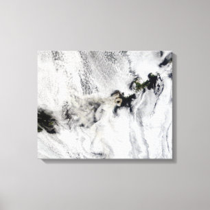 Impressão Em Tela Pluma do vulcão Okmok, Ilhas Aleutas