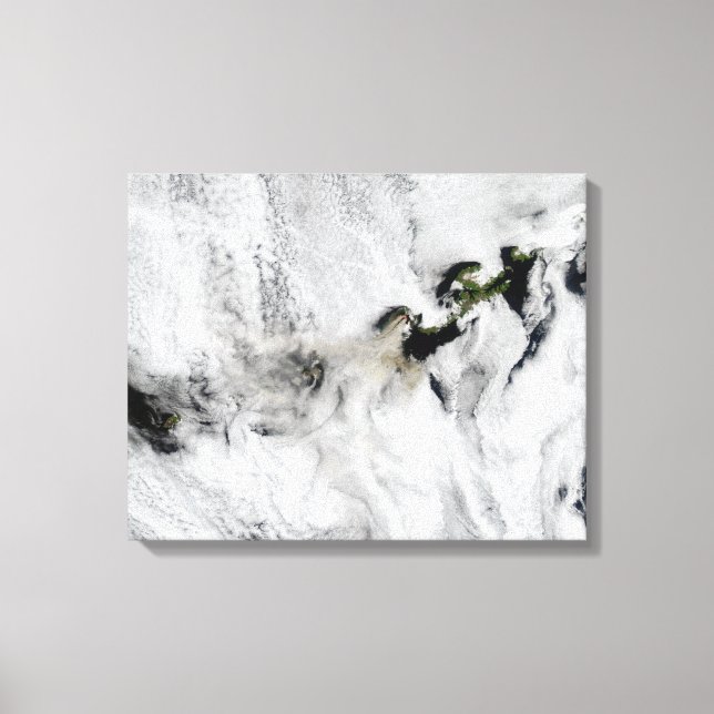 Impressão Em Tela Pluma do vulcão Okmok, Ilhas Aleutas 2 (Frente)