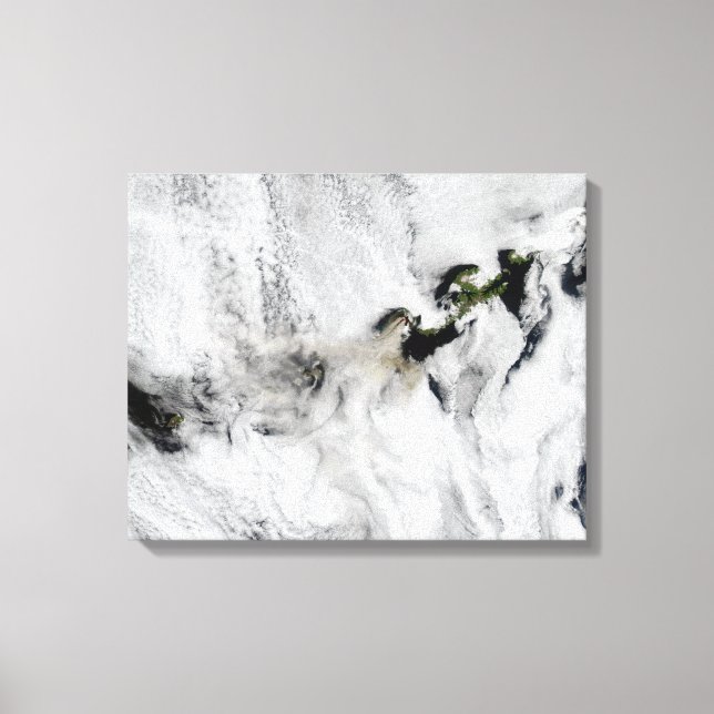 Impressão Em Tela Pluma do vulcão Okmok, Ilhas Aleutas 2 (Frente)