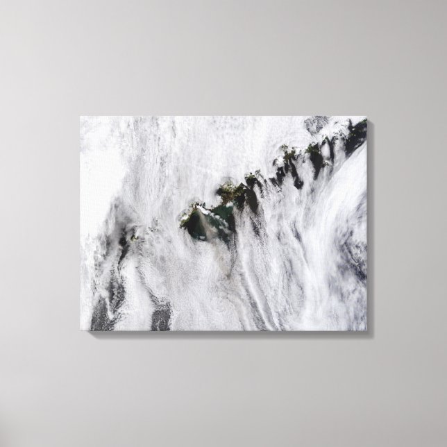 Impressão Em Tela Plumas do vulcão Okmok, Ilhas Aleutas (Frente)