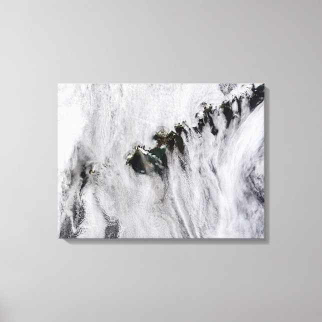 Impressão Em Tela Plumas do vulcão Okmok, Ilhas Aleutas (Frente)