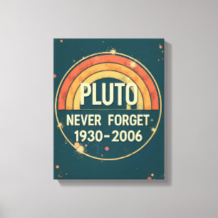 Impressão Em Tela Plutão Nunca Esqueça 1930-2006 Vintage Retro