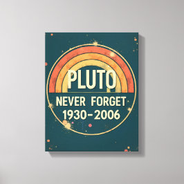 Impressão Em Tela Pluto Never Forget 1930-2006 Vintage Retro