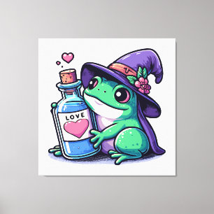Impressão Em Tela Poção de amor kawaii de bruxa