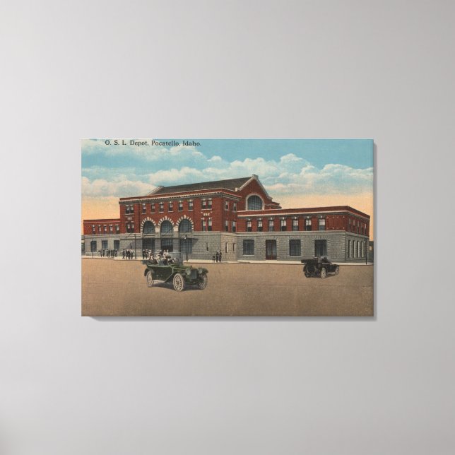 Impressão Em Tela Pocatello, ID - Vista exterior do comboio O.S.L. (Frente)