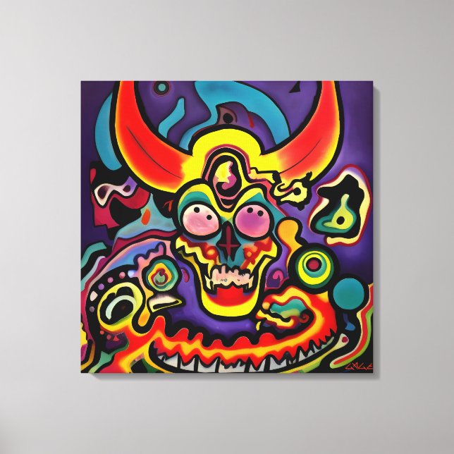 Impressão Em Tela Poderias muito bem discutir com o Diabo (Frente)