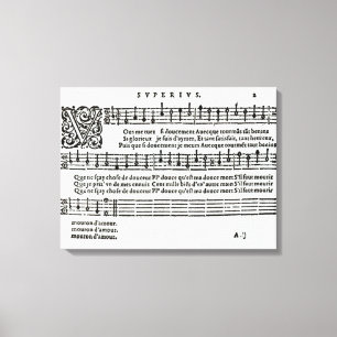 Impressão Em Tela Poema à música por Jean Antoine de Baif