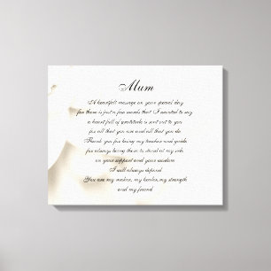 Impressão Em Tela Poema da mãe/mamã