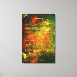 Impressão Em Tela Poema Desiderata - Norte-Americano, Nebulae Pelica