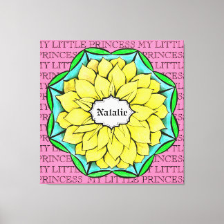 Impressão Em Tela POINSÉTIA MODERNA no AMARELO