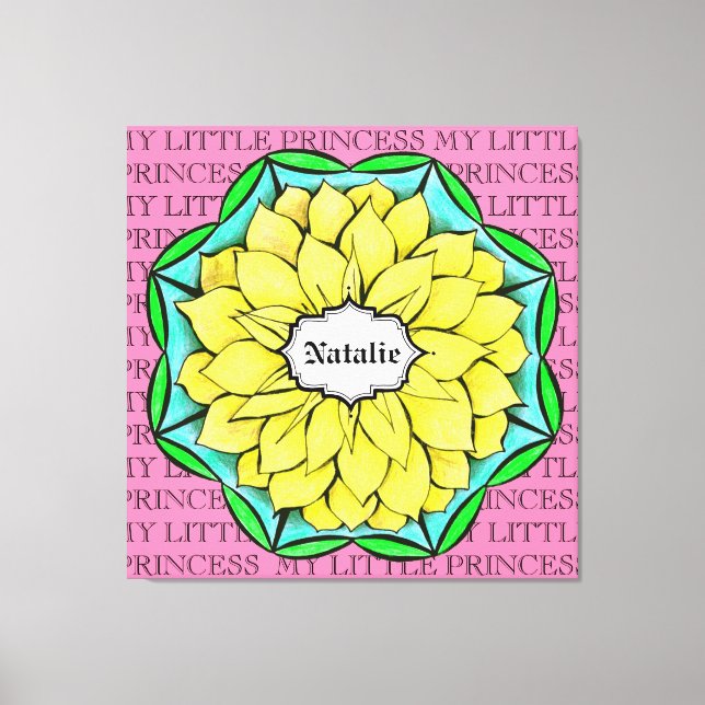 Impressão Em Tela POINSÉTIA MODERNA no AMARELO (Frente)