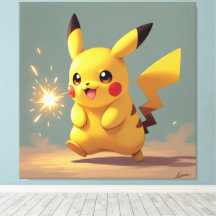 Pokémon und seine Treue Freunde Leinwanddruck