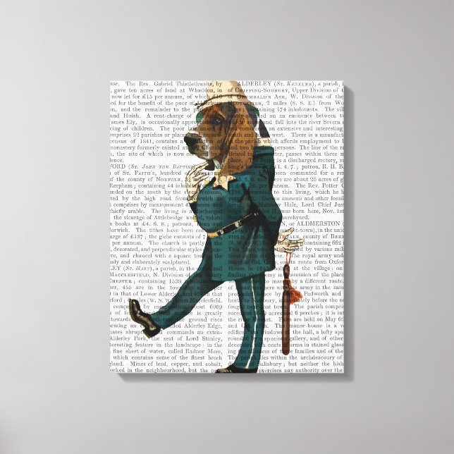 Impressão Em Tela Polícia de Basset Hound (Frente)