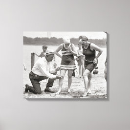 Impressão Em Tela Polícia de Praia, 1922. Foto Antiga