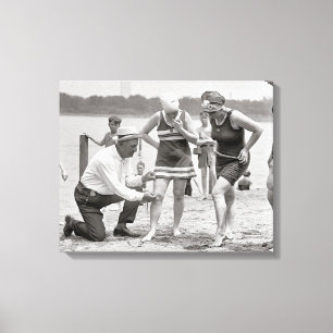 Impressão Em Tela Polícia de Praia, 1922. Foto Antiga