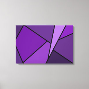 Impressão Em Tela Polígonos abstrato púrpura