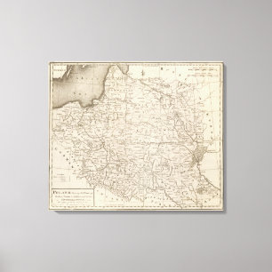 Impressão Em Tela Polônia, Shewing as reivindicações de Rússia