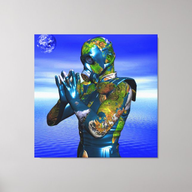 Impressão Em Tela Poluição mundial (Frente)