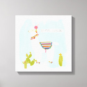 Impressão Em Tela Pom Pom Llama Rama - Llater Llosers