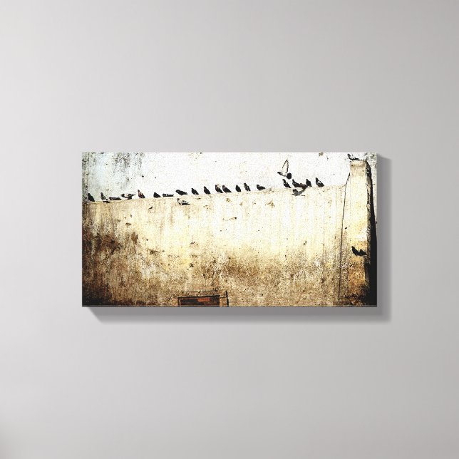 Impressão Em Tela Pombos (Frente)