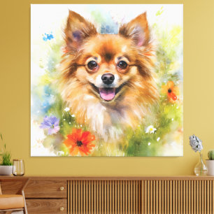 Impressão Em Tela Pomchi Floral Watercolor