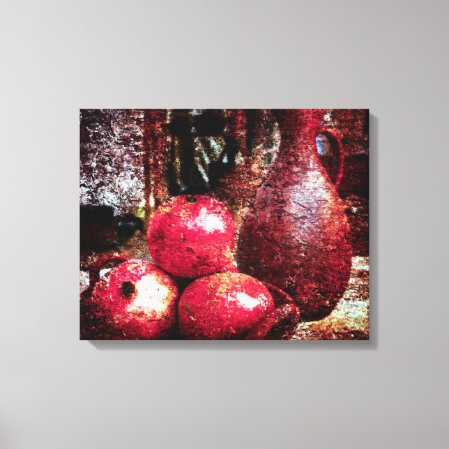 Impressão Em Tela Pomegranatos E Um Pitcher (Frente)