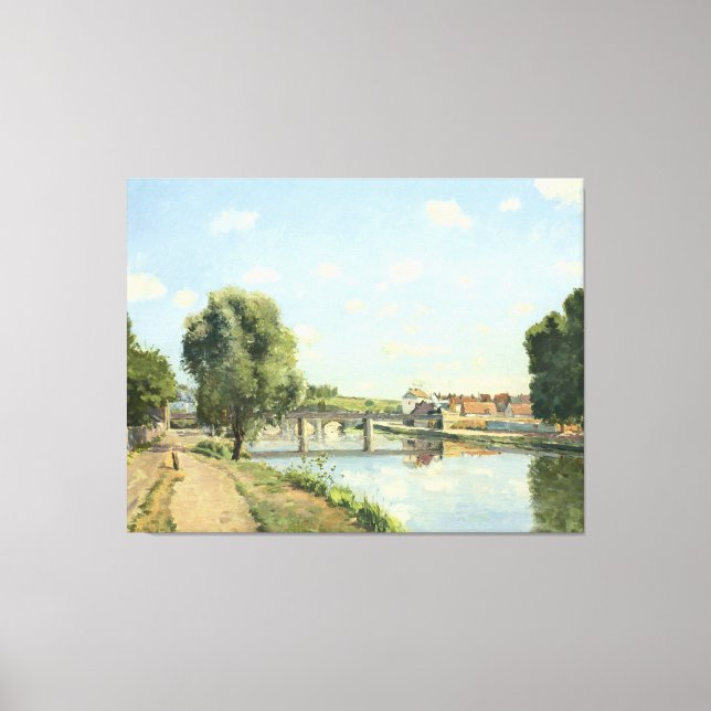 Impressão Em Tela Pont Du Chemin De Fer Camille Pissarro (Frente)