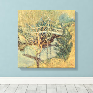 Impressão Em Tela Ponte Branca de Twachtman, Impressionismo Antigo