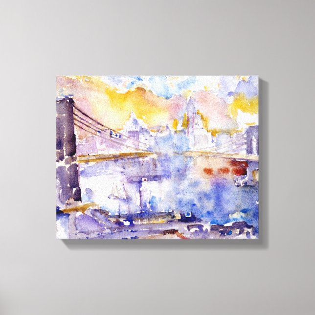 Impressão Em Tela Ponte Brooklyn (Paisagem Nova Iorque) (Frente)