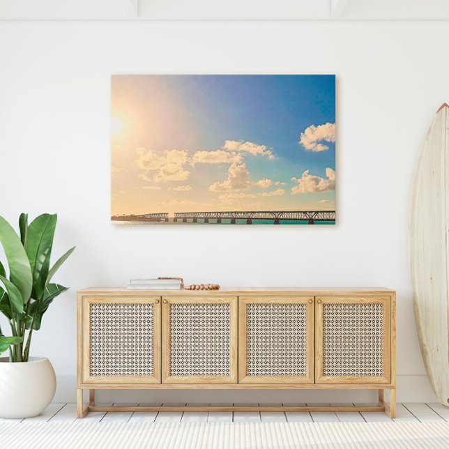 Impressão Em Tela Ponte Caminho-de-Ferro Bahia Honda Florida Keys (Criador carregado)