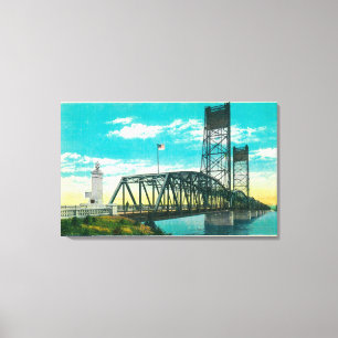 Impressão Em Tela Ponte da estrada nacional sobre o Rio Columbia