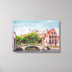 Impressão Em Tela Ponte de Bruges por Farida Greenfield