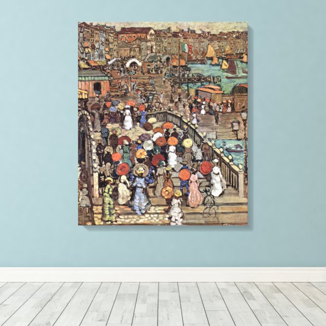 Impressão Em Tela Ponte Della Paglia, Veneza por Maurice Prendergast (Insitu(piso de madeira))