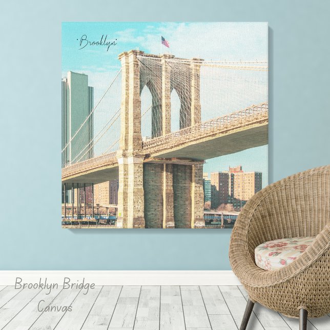 Impressão Em Tela Ponte do Brooklyn em Nova Iorque (Brooklyn Bridge Canvas)