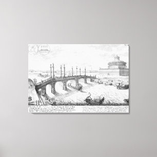 Impressão Em Tela Ponte do mausoléu de Aelius e de Hadrian (Castel