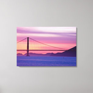 Impressão Em Tela Ponte do portão do ouro no Sunset