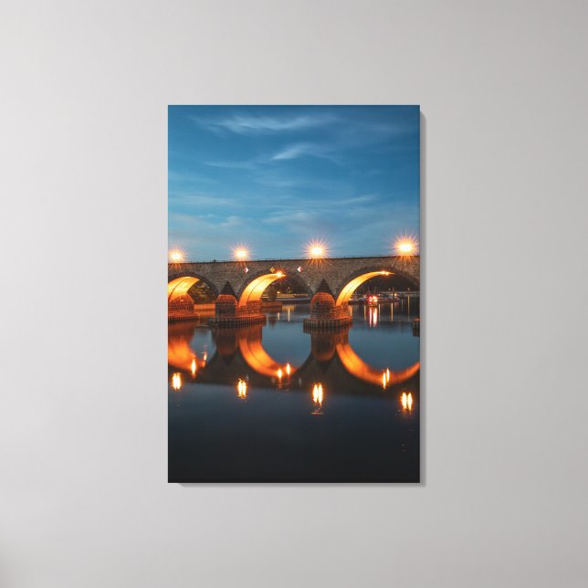 Impressão Em Tela Ponte em Koblenz Alemanha (Frente)