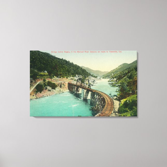 Impressão Em Tela Ponte ferroviária sobre o rio Merced (Frente)