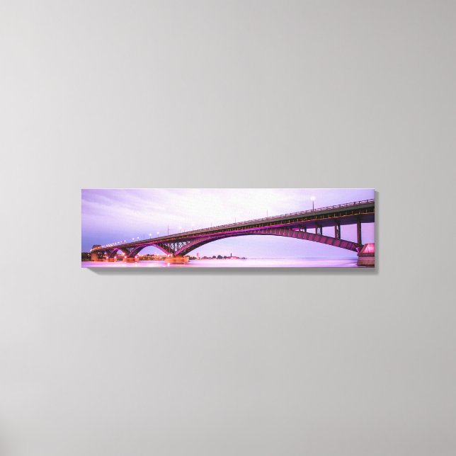 Impressão Em Tela Ponte Internacional da Paz - Arte Panorâmica Canva (Frente)