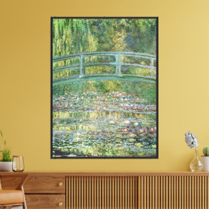 Impressão Em Tela Ponte Japonesa de Claude Monet Arte de Nenúfar